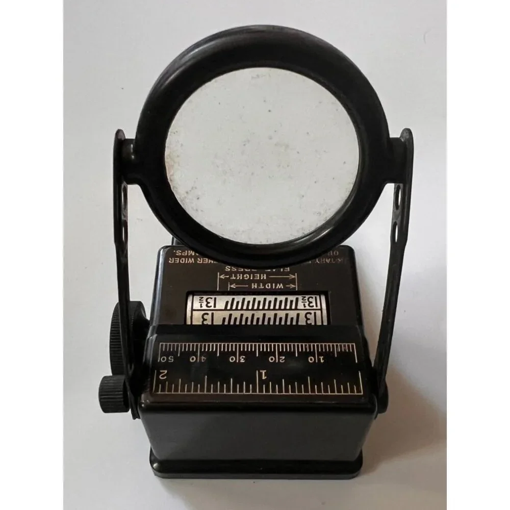 Vintage 1930s Roto-Gage Stamp Collector Measuring Device, Read Amazing History! - Picture 5 of 11